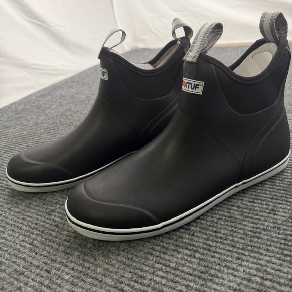 Xtratuf Ankle Deck Black Boots Men's Size 13 Angler Slip On Black New With Box